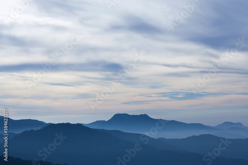 Western Ghat range of mountain from Lockhart Gap road view point in Munnar, Kerala state, South India © Zzvet
