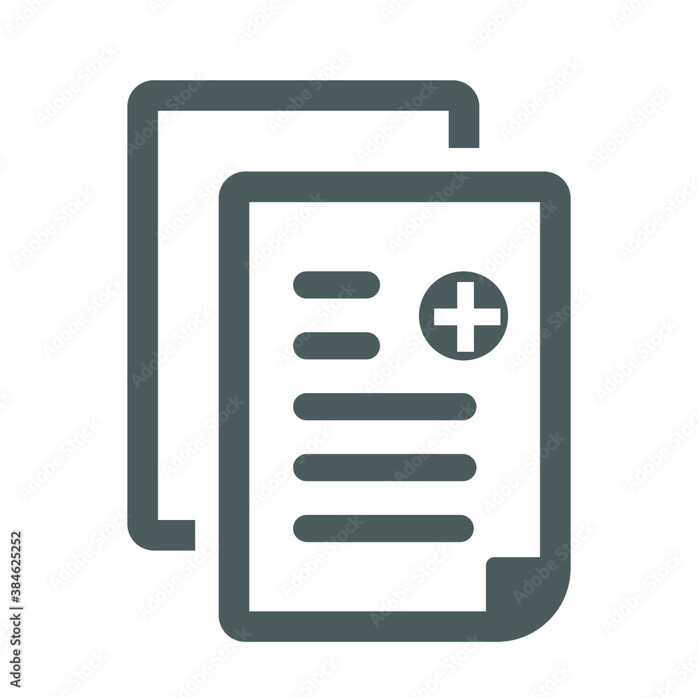 Diagnosis, medical file, medical test icon. Gray color Diagnosis, medical file, medical test icon. Gray color