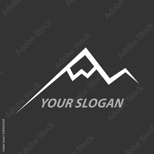 Mountain logo, modern mountain vector logo design. Vector illustration