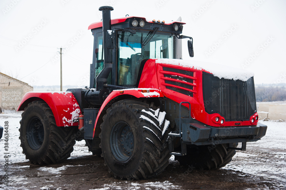 Winter parking of agricultural machinery