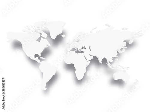 Fototapeta Naklejka Na Ścianę i Meble -  3D blank map of World