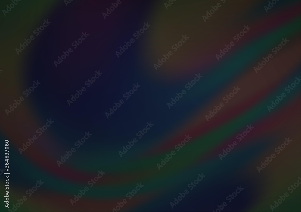 Fototapeta premium Dark Black vector blurred and colored background.