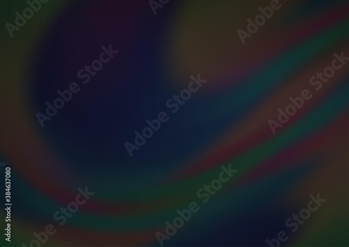 Dark Black vector blurred and colored background.