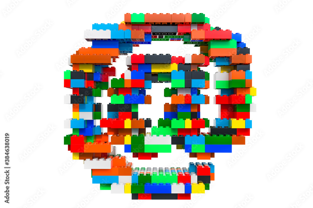E-mail sign from colorful building toy blocks, 3D rendering E-mail sign from colorful building toy blocks, 3D rendering