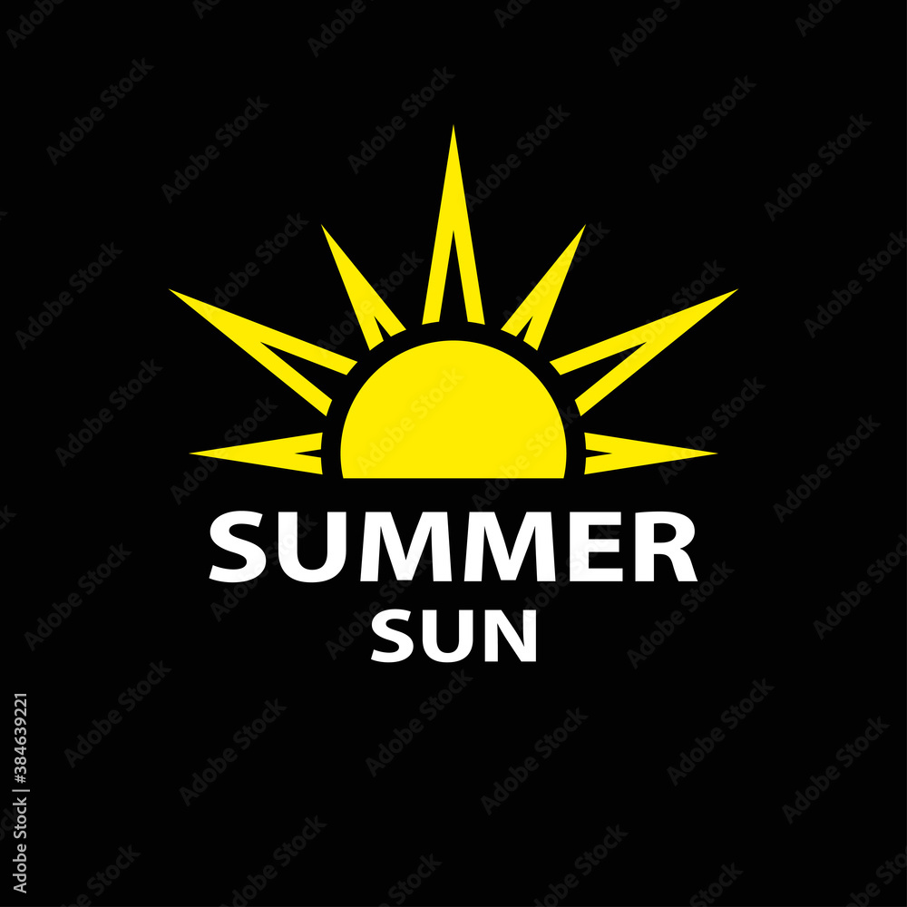 Fototapeta premium Sun icon. Trendy vector summer symbol for website design, web button, mobile app. Vector illustration