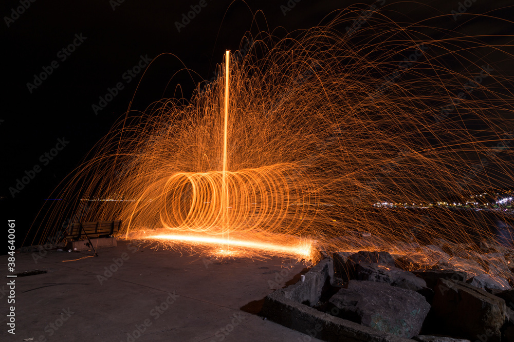 Making different shapes with camera 
long exposure