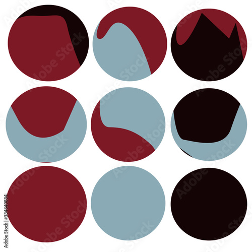 highlight icon templates abstract instagram, story templates, corporate colors selection, vector illustration, print illustration