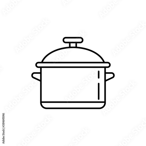 stew pan icon element of kitchen icon for mobile concept and web apps. Thin line stew pan icon can be used for web and mobile. Premium icon on white background