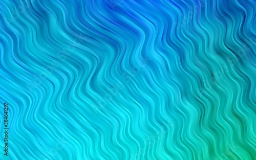 Light Blue  Green vector pattern with liquid shapes.