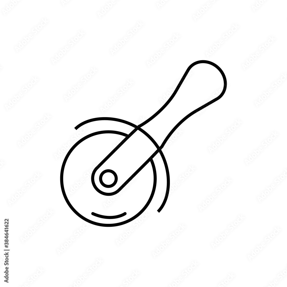 pizza knife icon element of kitchen icon for mobile concept and web apps. Thin line pizza knife icon can be used for web and mobile. Premium icon on white background