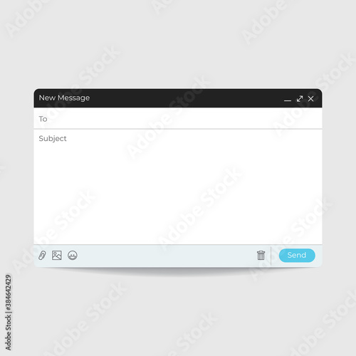 mail message interface internet template e-mail vector