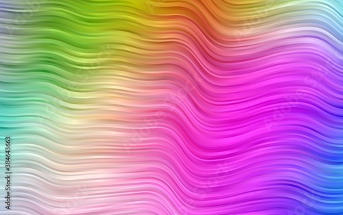 Light Multicolor  Rainbow vector background with liquid shapes.