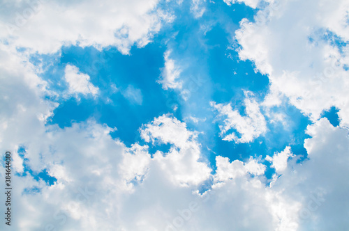 Blue sky with cloud. Beautiful natural of sky abstract or background.Soft image.