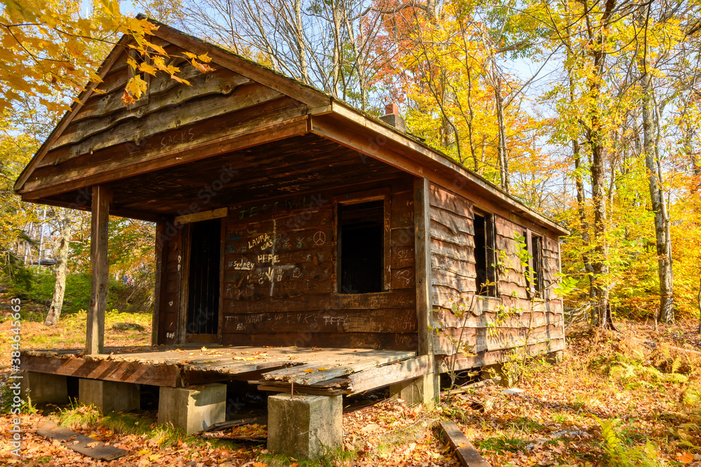 Abandoned cabin on Kane Mountain in the Adirondacks. Central New York Abandoned cabin on Kane Mountain in the Adirondacks. Central New York