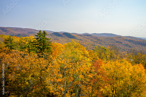 Autumn on Kane Mountain in the Adirondacks. Central New York State. View from the Fire Tower