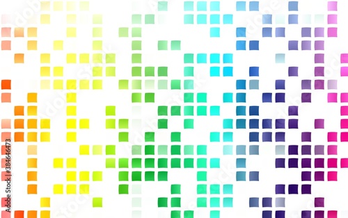 Fototapeta Naklejka Na Ścianę i Meble -  Light Multicolor, Rainbow vector background with rectangles.