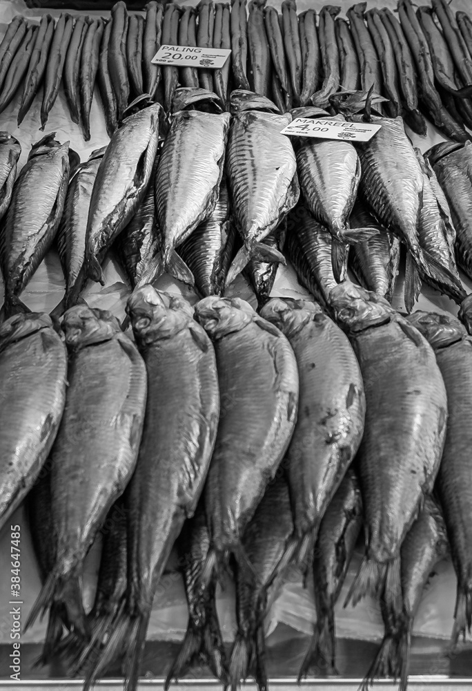 Obraz premium Fish Market in dePijp, Amsterdam, Netherlands, May 2019