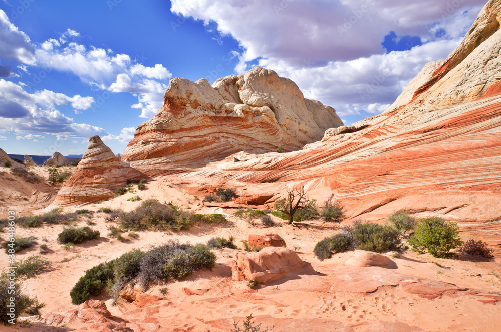 White Pocket Rock Formations in the Vermilion Cliffs National Monument in Arizona, USA