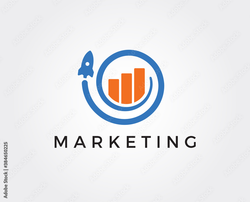 minimal marketing logo template - vector illustration