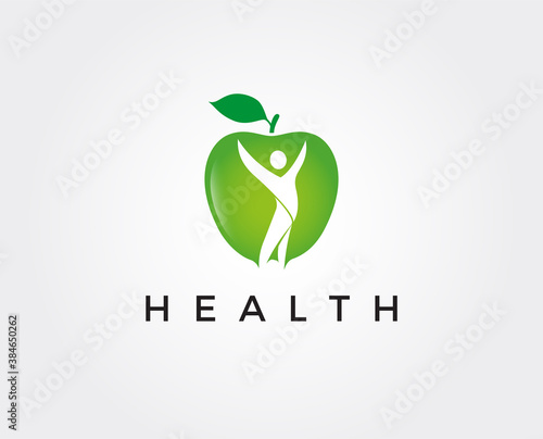 minimal health logo template - vector illustration