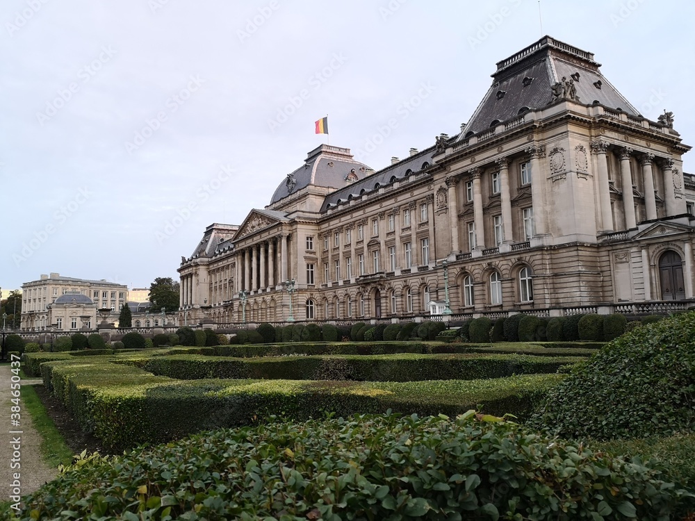 ancient palace and garden in Belgium