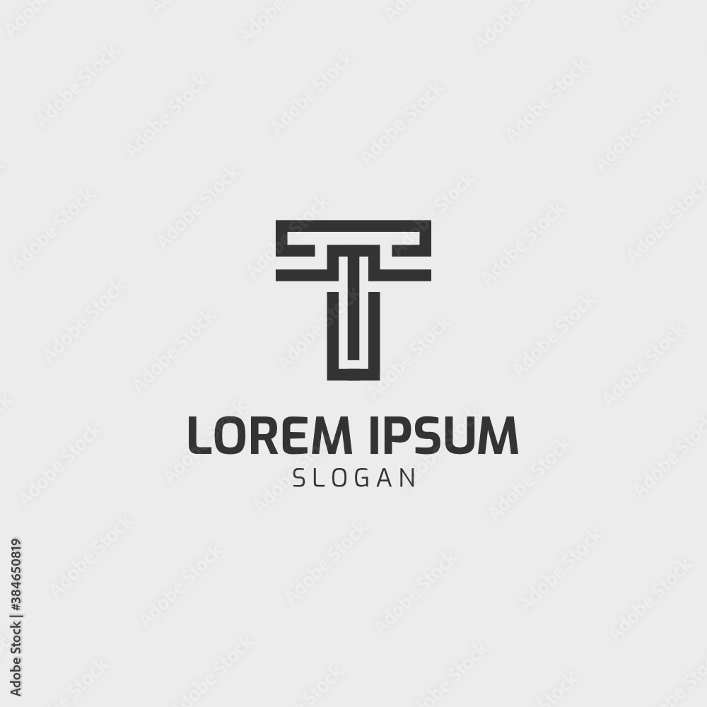 Luxury Letter T Logo Template Line Art style, suitable for Fashion Technology Finance Agency or company Luxury Letter T Logo Template Line Art style, suitable for Fashion Technology Finance Agency or company