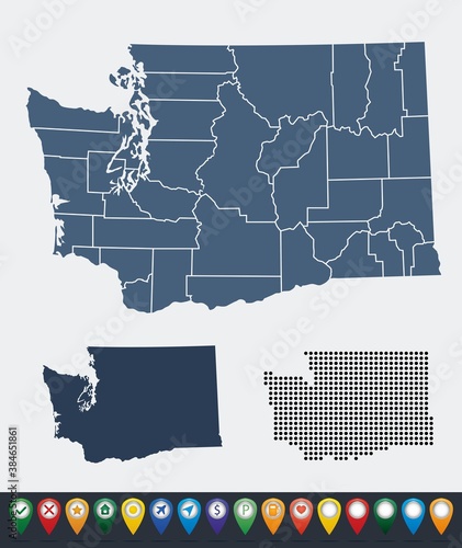 Set maps of Washington state