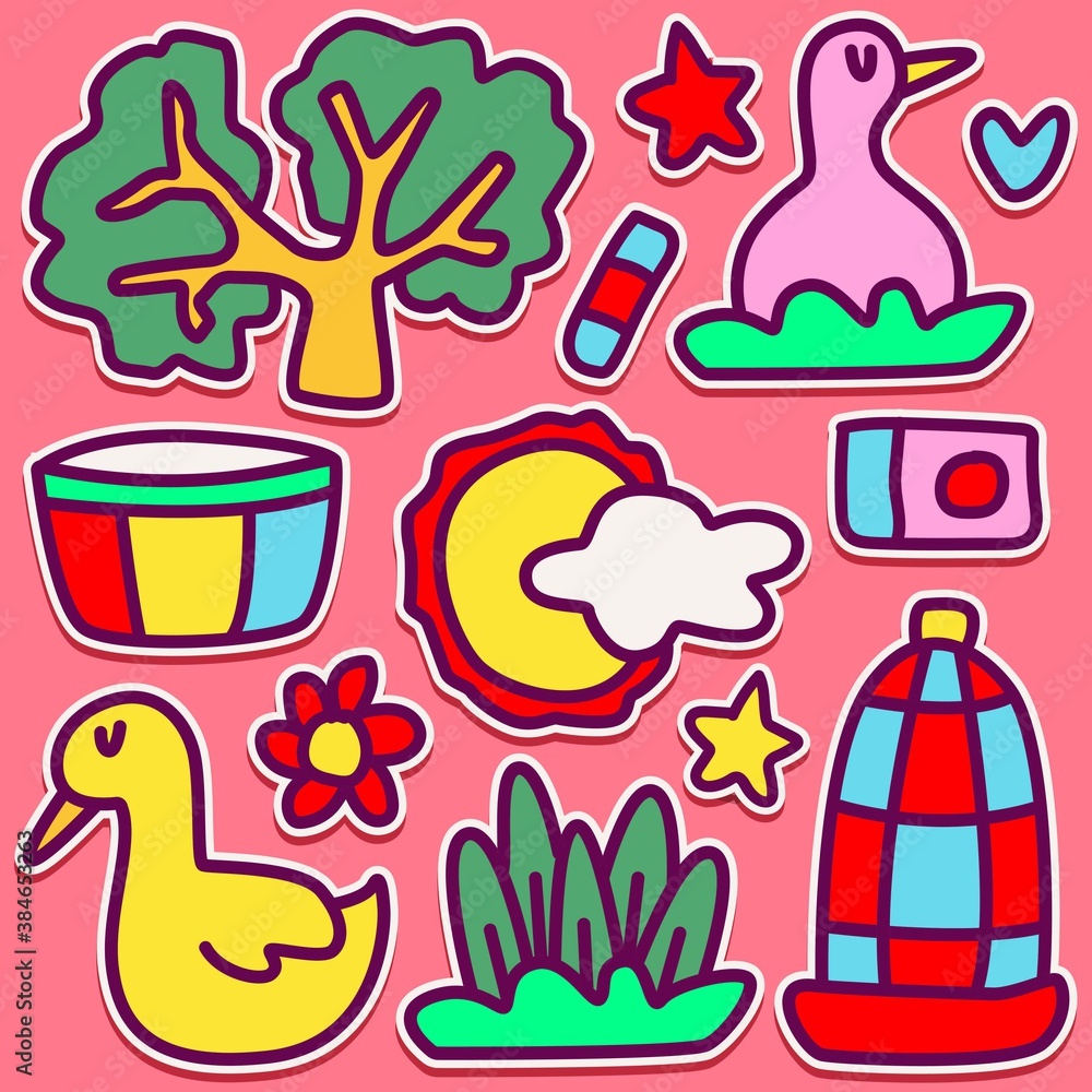 hand drawn kawaii doodle cartoon bird design for wallpaper, stickers, coloring books, pins, emblems logos and more hand drawn kawaii doodle cartoon bird design for wallpaper, stickers, coloring books, pins, emblems logos and more