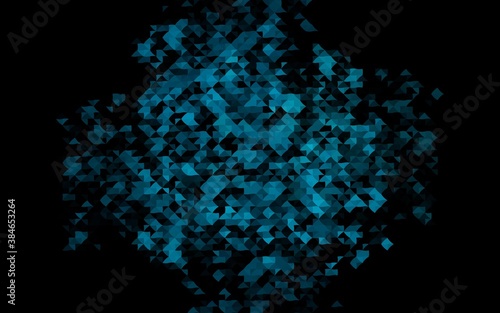 Fototapeta Naklejka Na Ścianę i Meble -  Dark BLUE vector backdrop with lines, triangles.