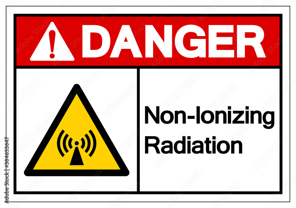 Danger Non-Ionizing Radiation Symbol, Vector Illustration, Isolate On White Background Label. EPS10 Danger Non-Ionizing Radiation Symbol, Vector Illustration, Isolate On White Background Label. EPS10