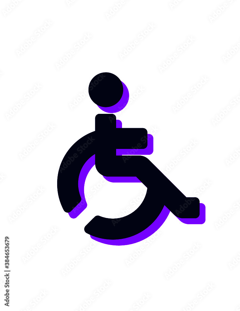 icono vectorial silla de ruedas Stock Vector | Adobe Stock