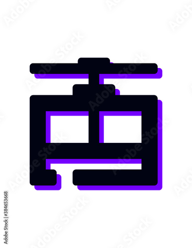 icono vectorial teleferico