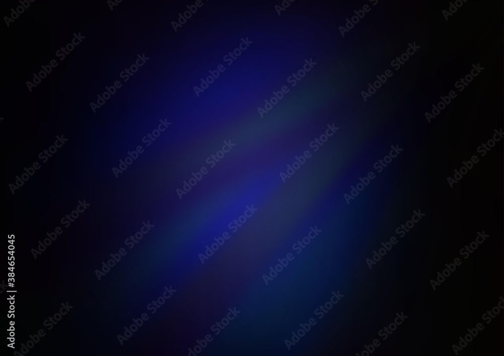 Dark BLUE vector blurred shine abstract template.