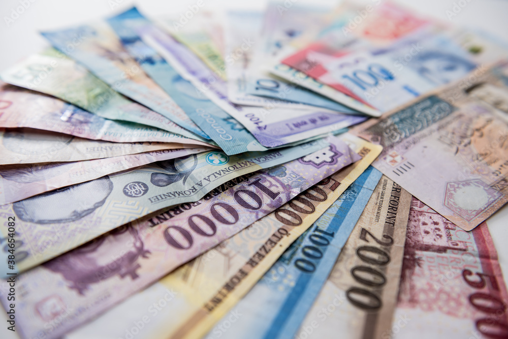 Paper money background of the different countries Paper money background of the different countries