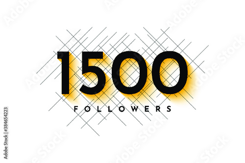 1500 followers design illustration
