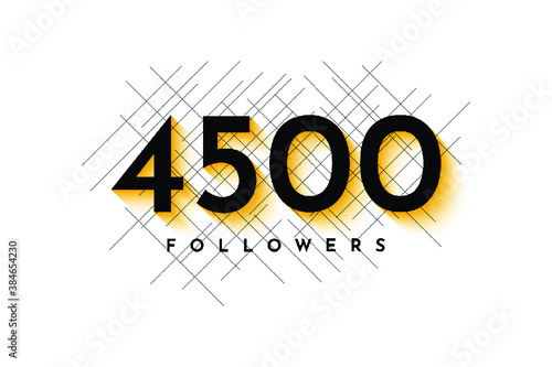 4500 followers design illustration
