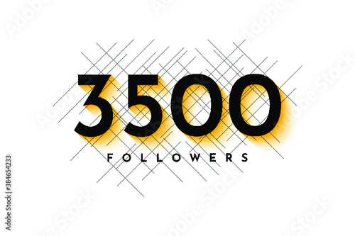 3500 followers design illustration