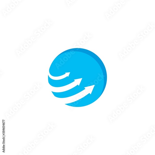 Free Download arrows Globe Business vector logo template icon illustration - GFXLoad