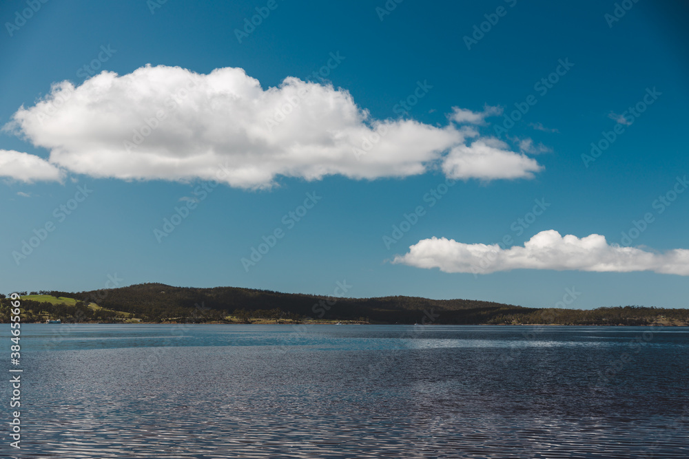pristine beach landscape in Kettering in Tasmania, Australia near Peppermint Bay