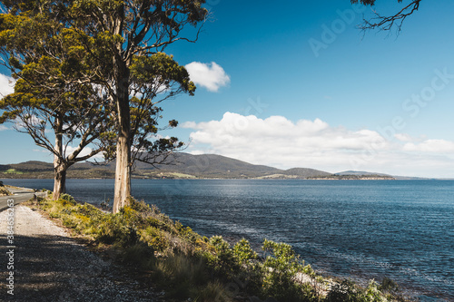 pristine beach landscape in Verona Sands in Tasmania, Australia near Peppermint Bay