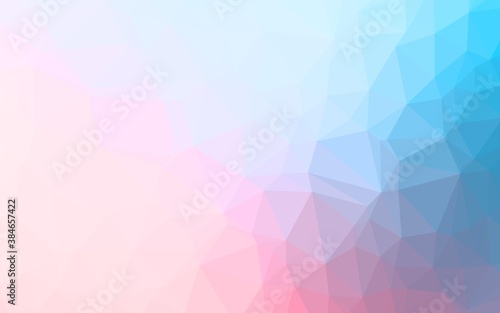 Light Blue  Red vector triangle mosaic texture.