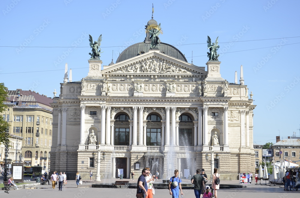 Naklejka premium square in the center