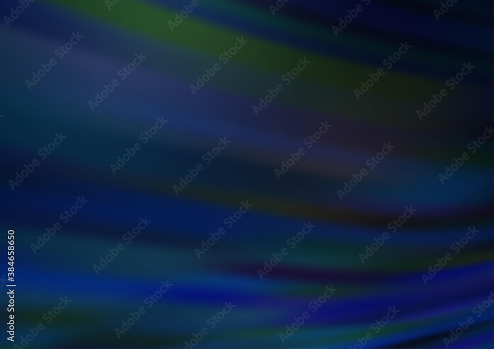 Fototapeta premium Dark BLUE vector blurred and colored background.