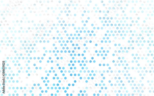 Light BLUE vector pattern with colorful hexagons.