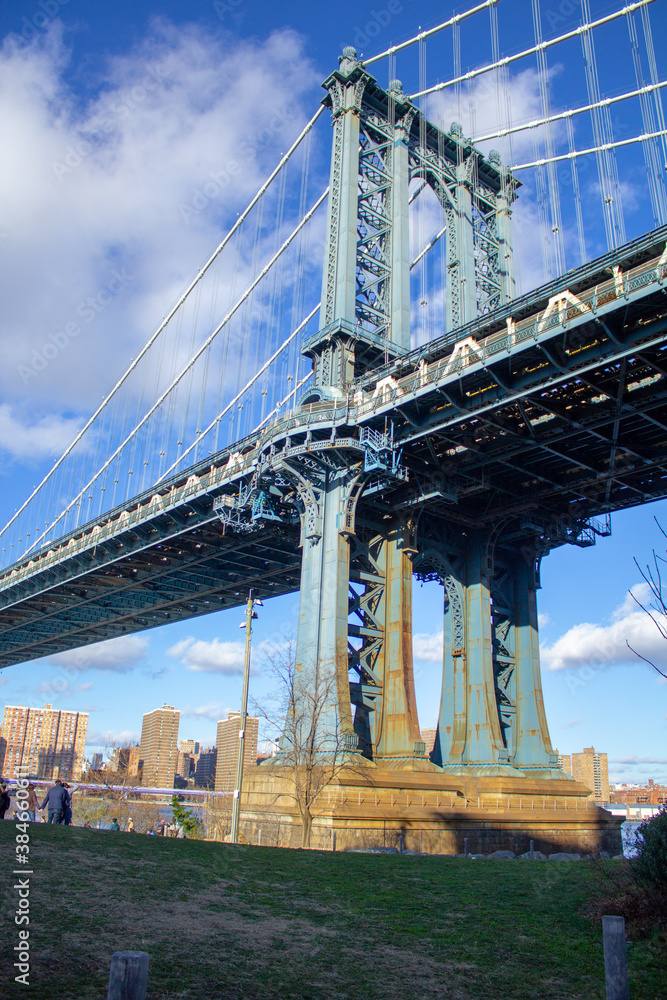 New York City, New York/USA: Manhattan Bridge from Brooklyn side