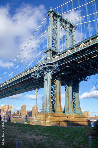 Fototapeta Naklejka Na Ścianę i Meble -  New York City, New York/USA: Manhattan Bridge from Brooklyn side