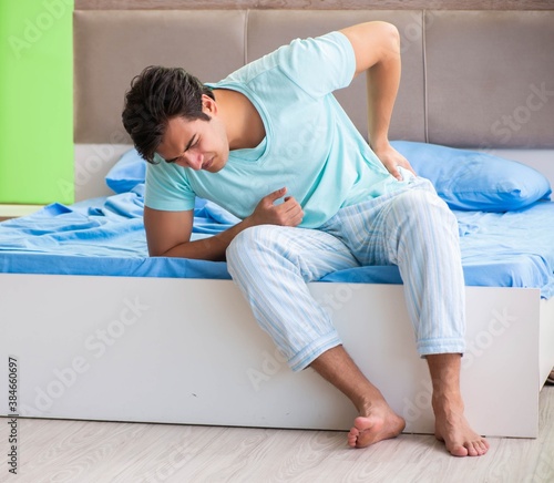 Man suffering from sleeping disorder and insomnia