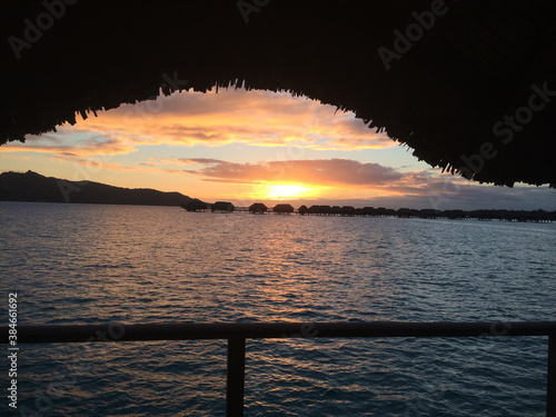Island Sunset over the Ocean