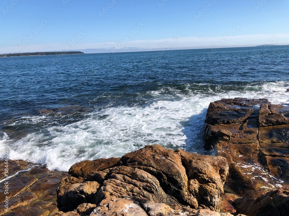 Rugged coastline of Maine USA