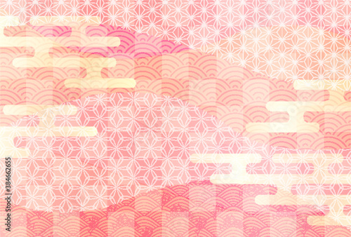 和柄　年賀状　文様　背景
